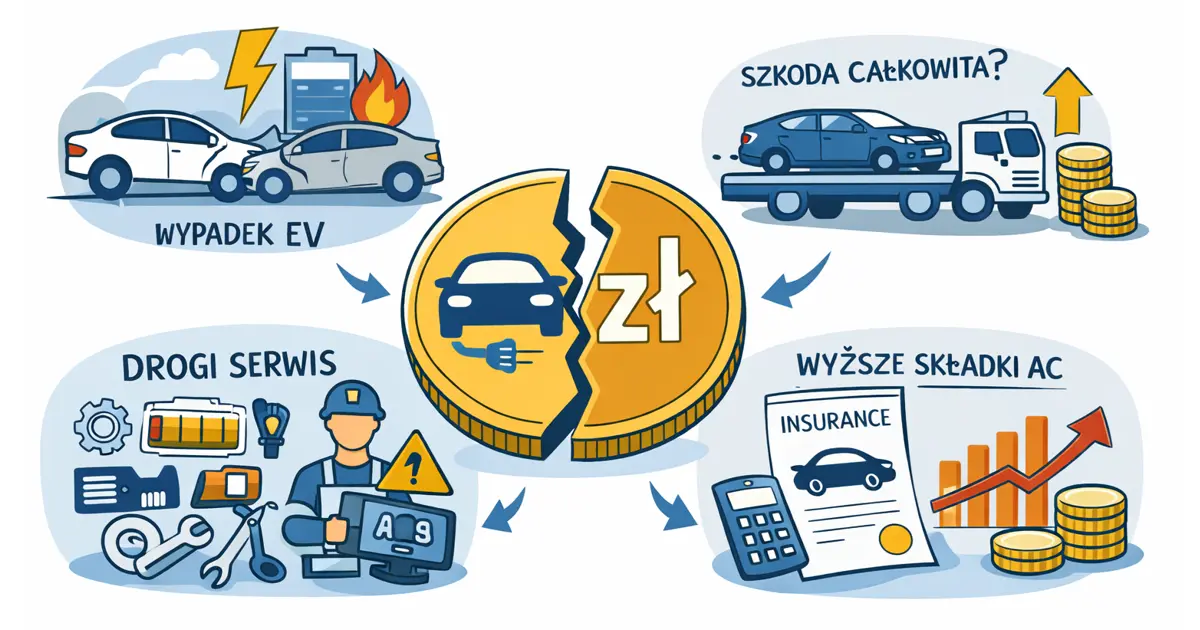Naprawa auta elektrycznego o 29% droższa niż spalinowego? Analiza kosztów i efekt gigacastingu (2026)